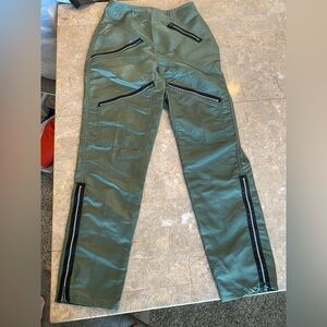 Olive Green Women's Cargo Jeans